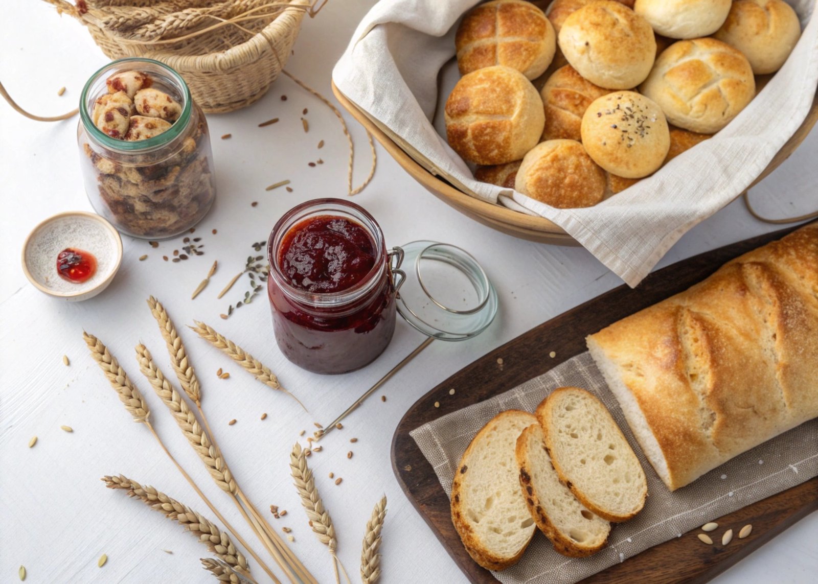 Golden artisan bread loaf with crusty exterior, sliced to show open crumb. #DiscardRecipes #HomemadeBread